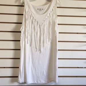 White fringe tank